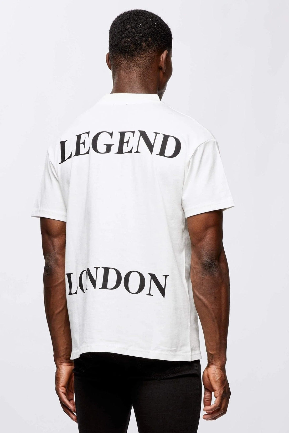 Legend London T-SHIRT BACK SPLIT LOGO T-SHIRT - CREAM