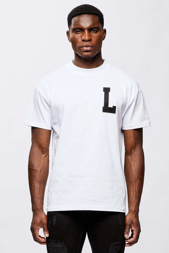 VARSITY L T-SHIRT - WHITE