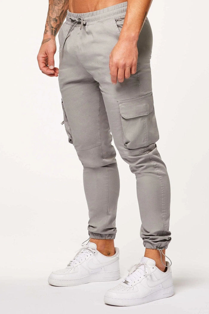 PANTALONES CARGO UTILITY - GRIS CLARO