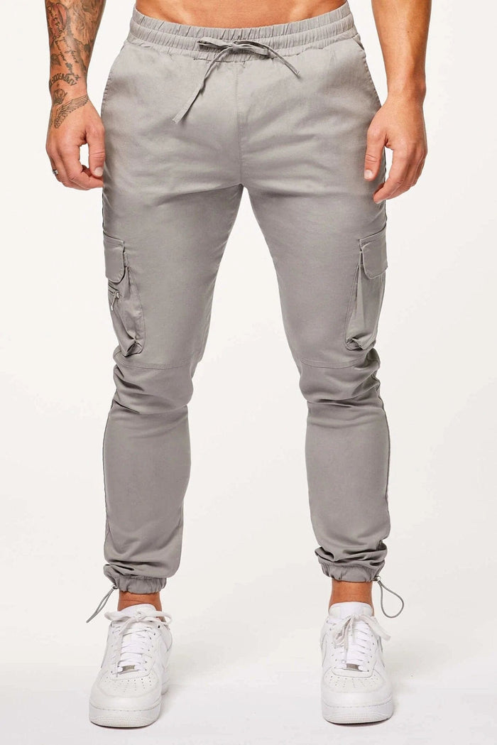 PANTALONES CARGO UTILITY - GRIS CLARO