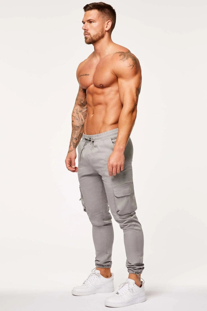 PANTALONES CARGO UTILITY - GRIS CLARO