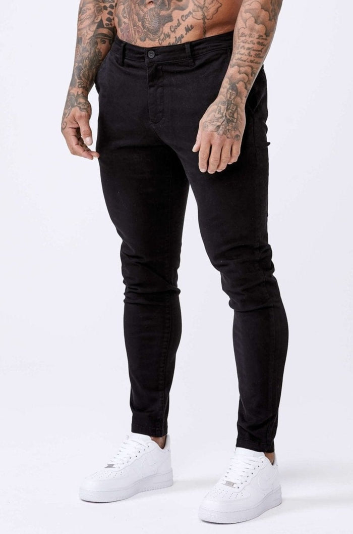 SPRAY-ON STRETCH CHINO - ZWART