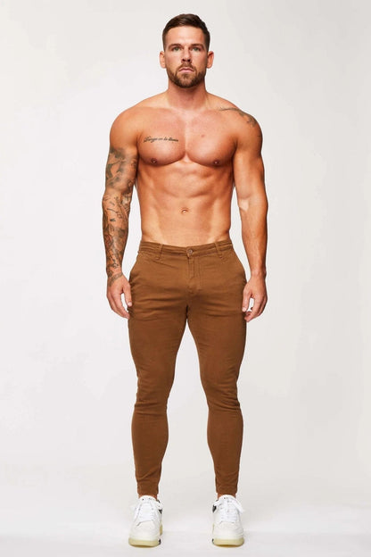 Legend London Trousers SPRAY-ON STRETCH CHINO - BROWN