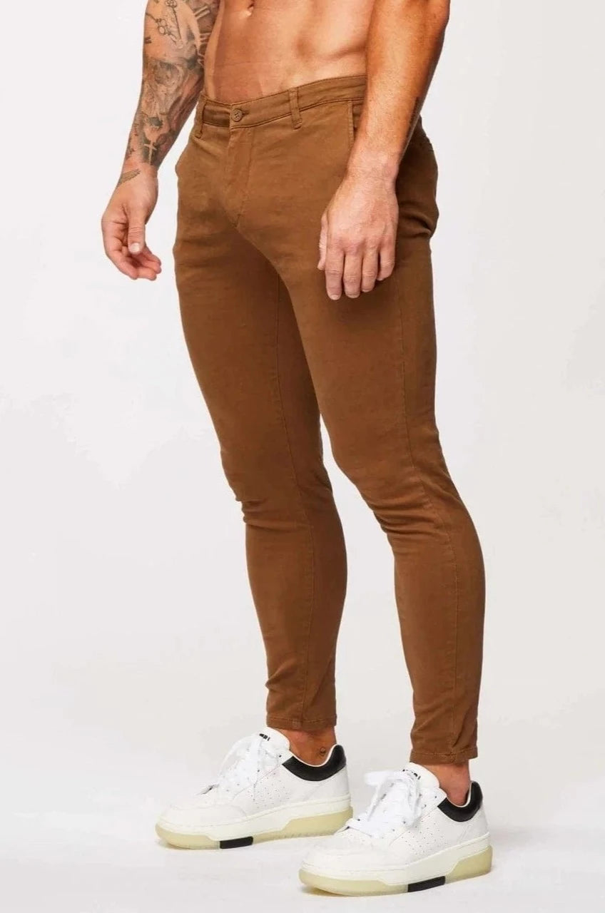 Legend London Trousers SPRAY-ON STRETCH CHINO - BROWN