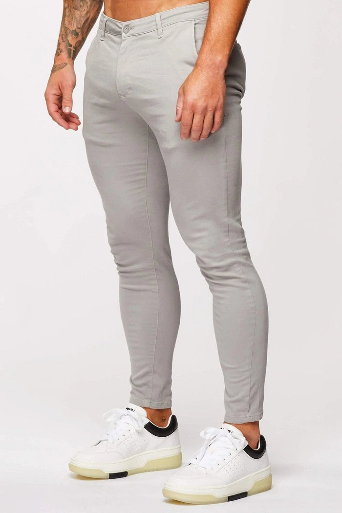 SPRAY-ON STRETCH CHINO - IJSGRIJS