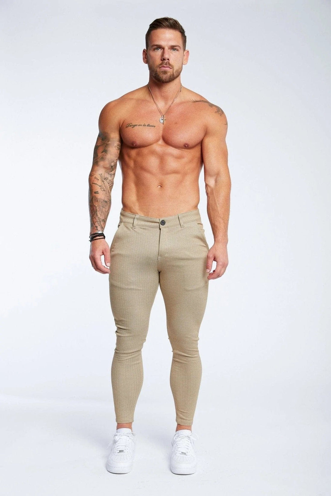 Legend London Trousers Spray on Trousers in Beige