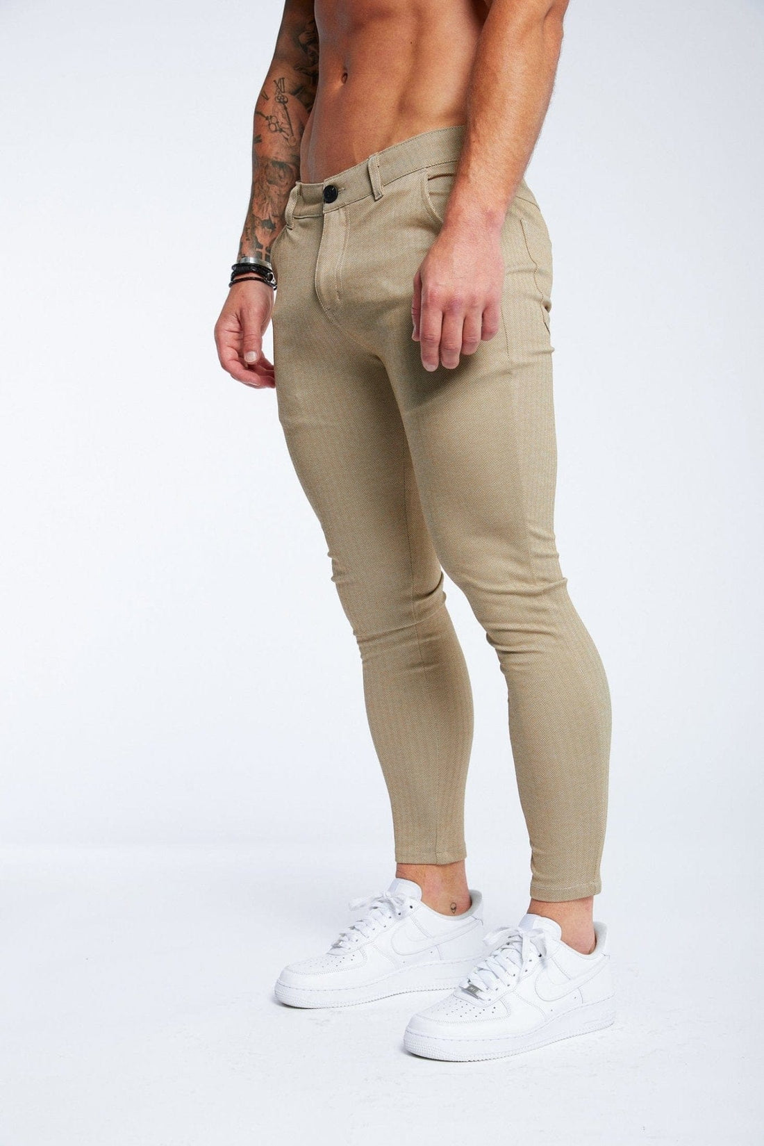 Legend London Trousers Spray on Trousers in Beige