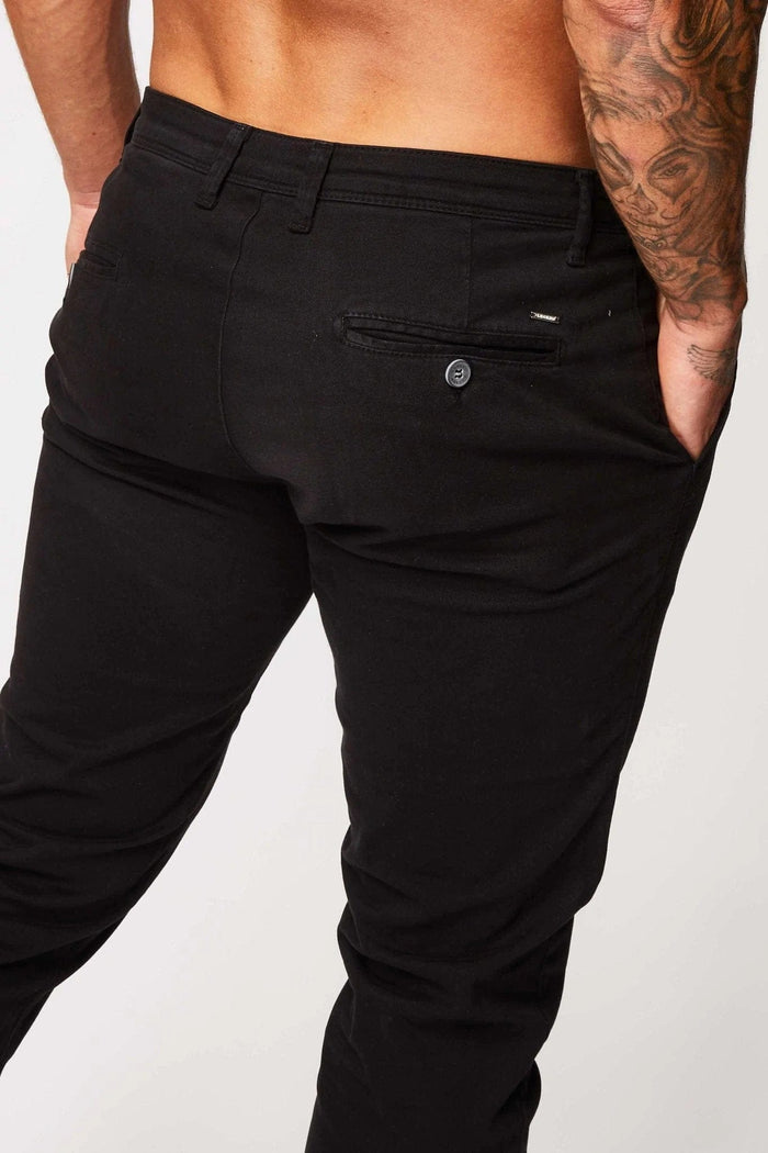 STRAIGHT LEG CHINO - BLACK