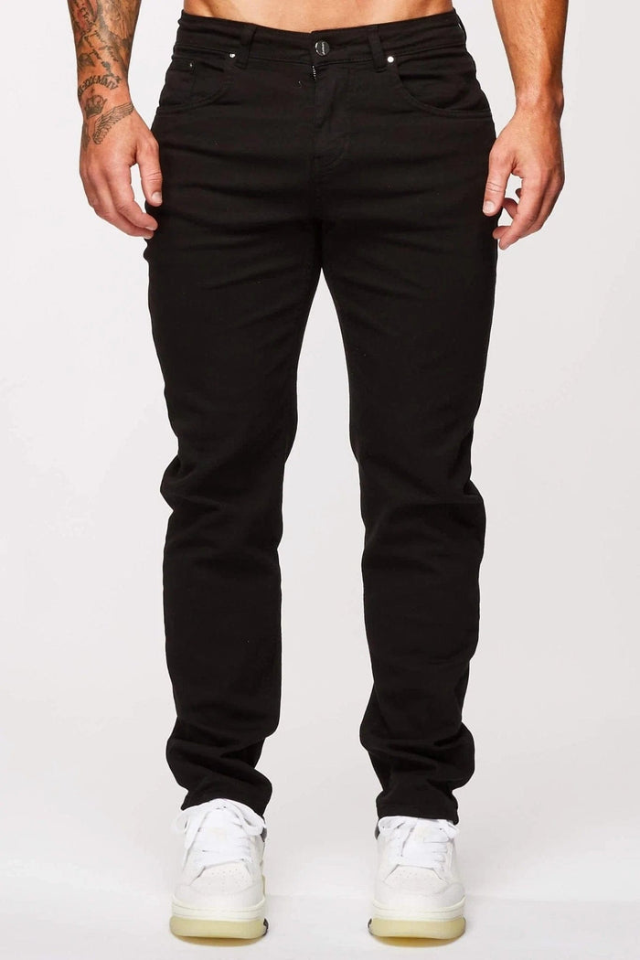 STRAIGHT LEG JEANS - BLACK