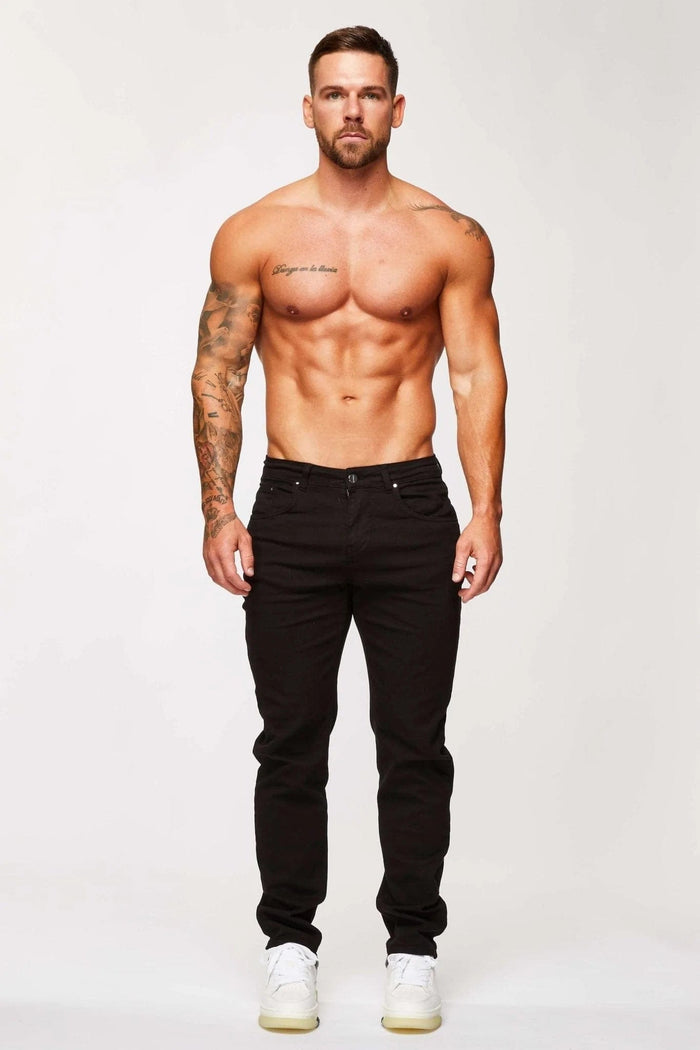 STRAIGHT LEG JEANS - BLACK