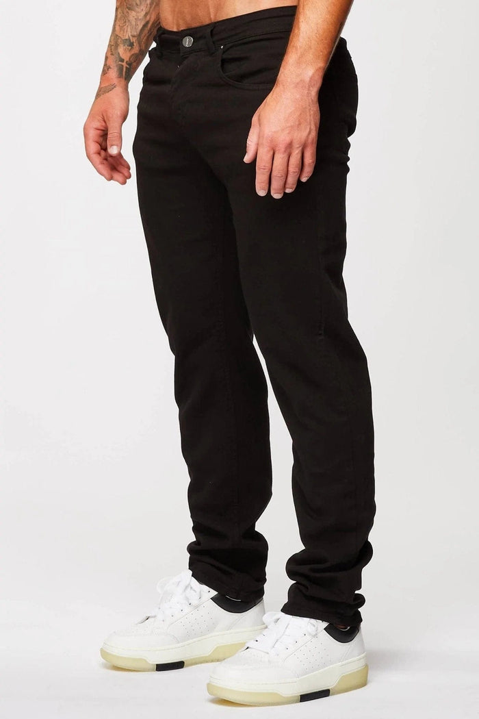 STRAIGHT LEG JEANS - BLACK