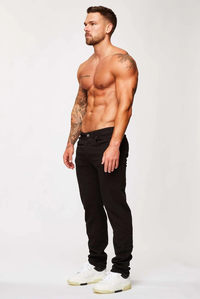 STRAIGHT LEG JEANS - BLACK