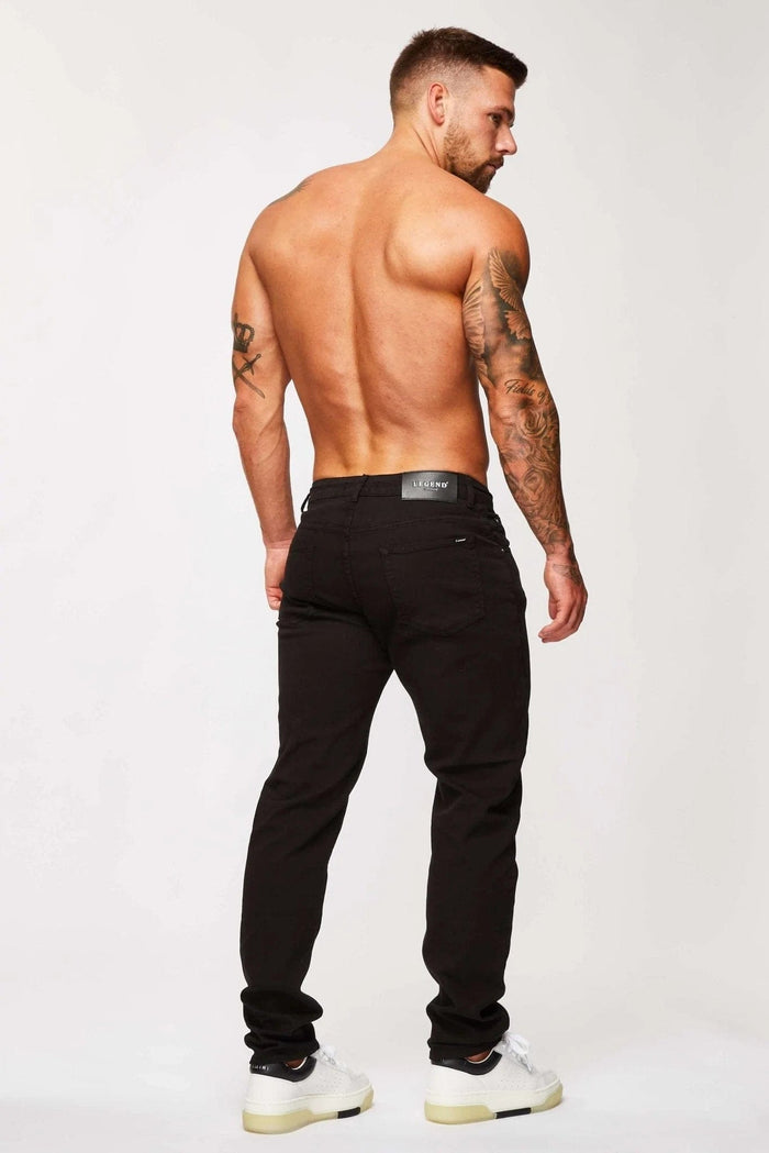 STRAIGHT LEG JEANS - BLACK