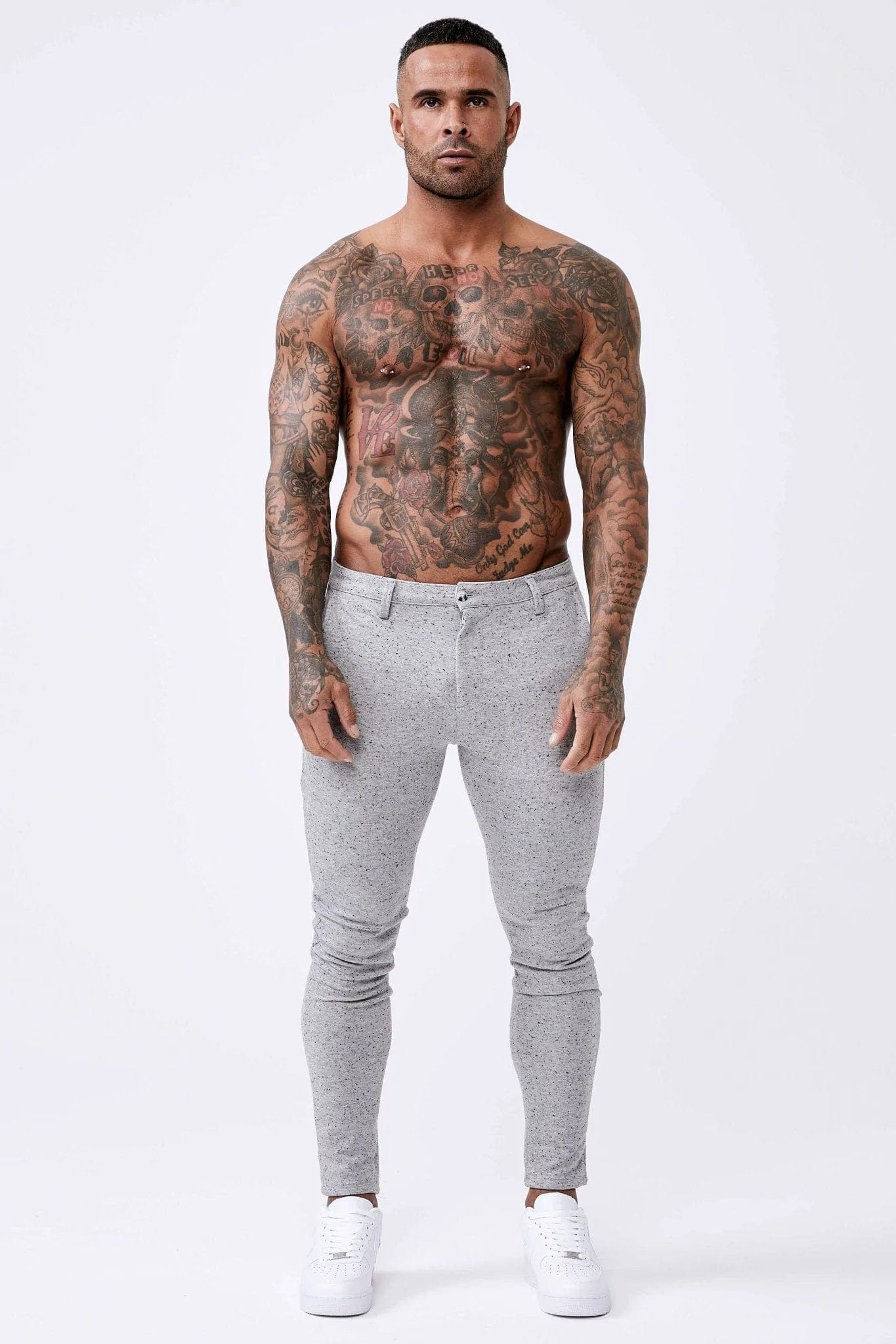 Legend London Trousers Tweed Trouser - Grey