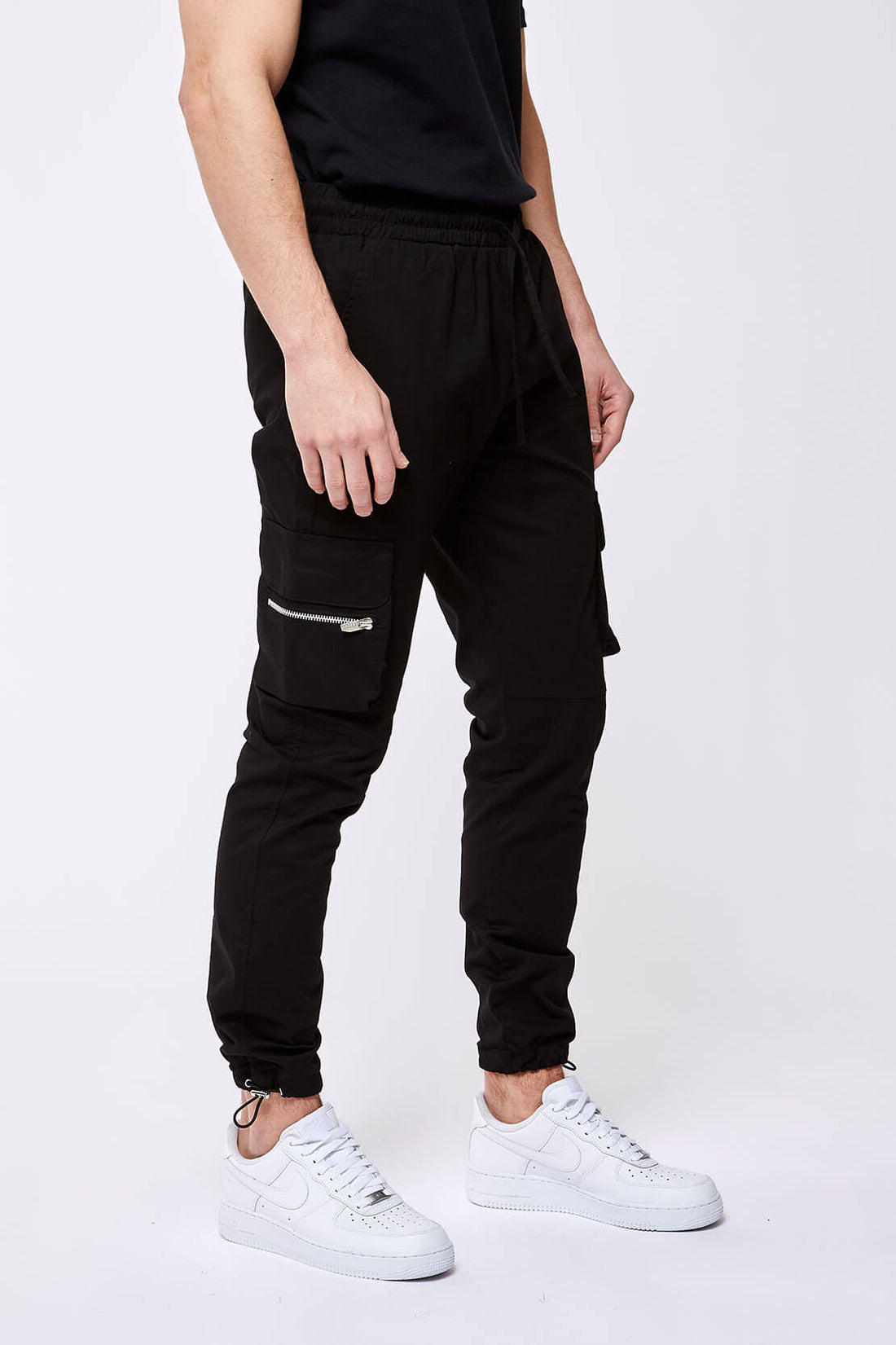 Legend London Trousers UTILITY CARGO PANTS - BLACK