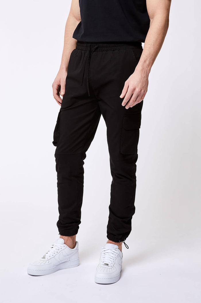 UTILITY CARGO PANTS - BLACK