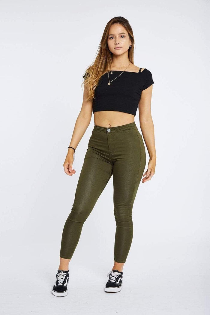 KHAKI – NICHT ZERRISSENE JEANS