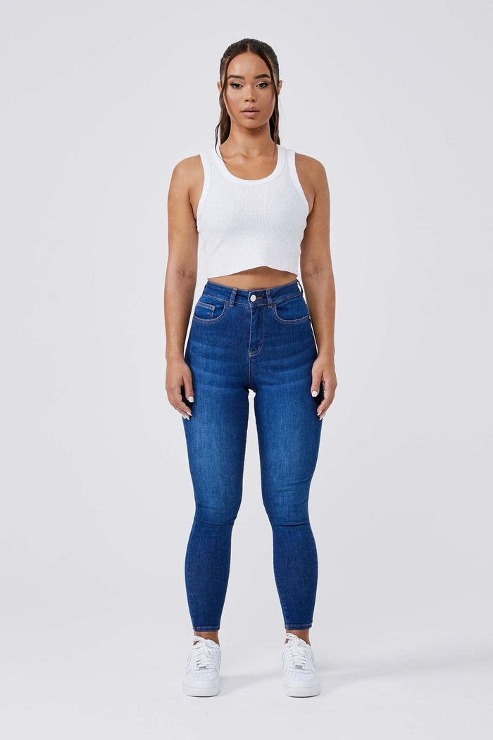 SKINNY JEANS - DONKERBLAUW