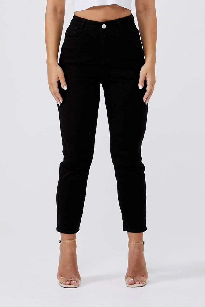 JEANS MOM - NEGRO