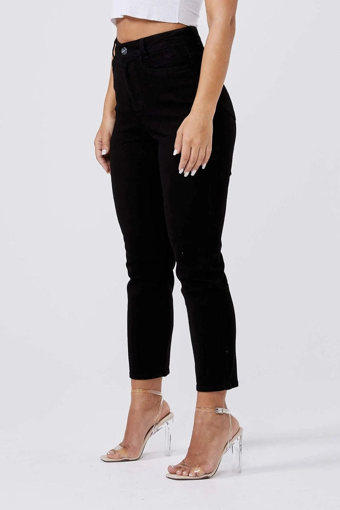 JEANS MOM - NEGRO