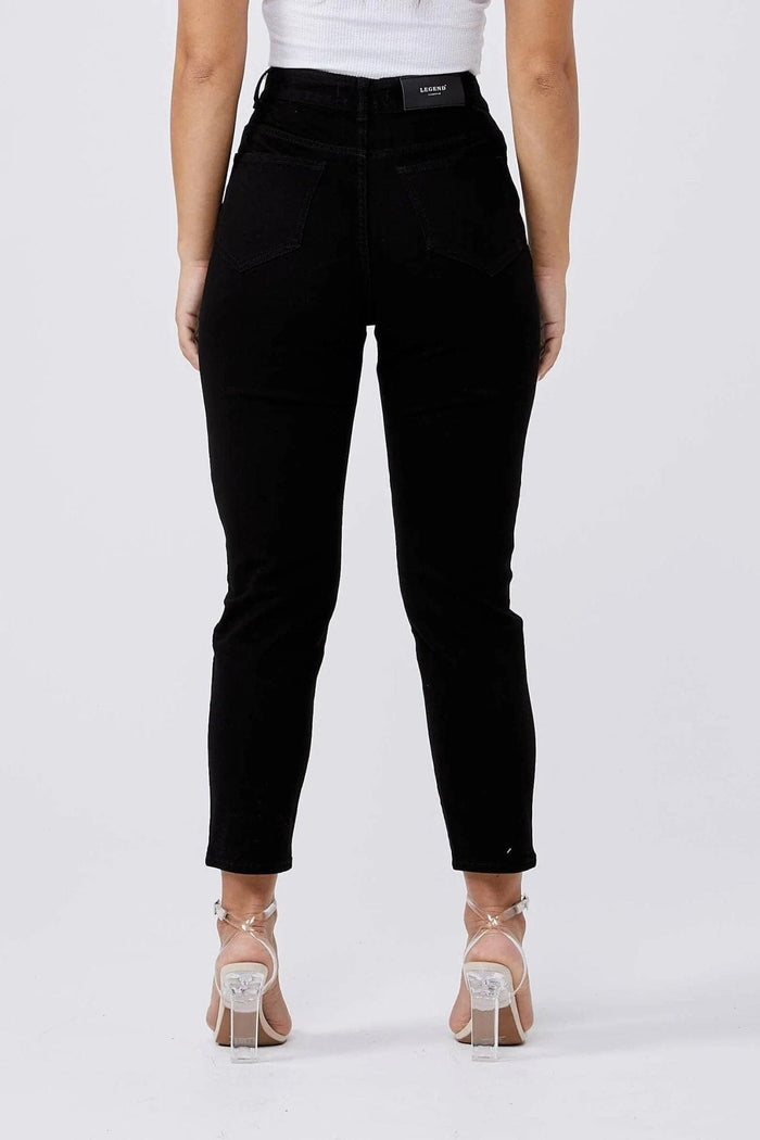 JEANS MOM - NEGRO