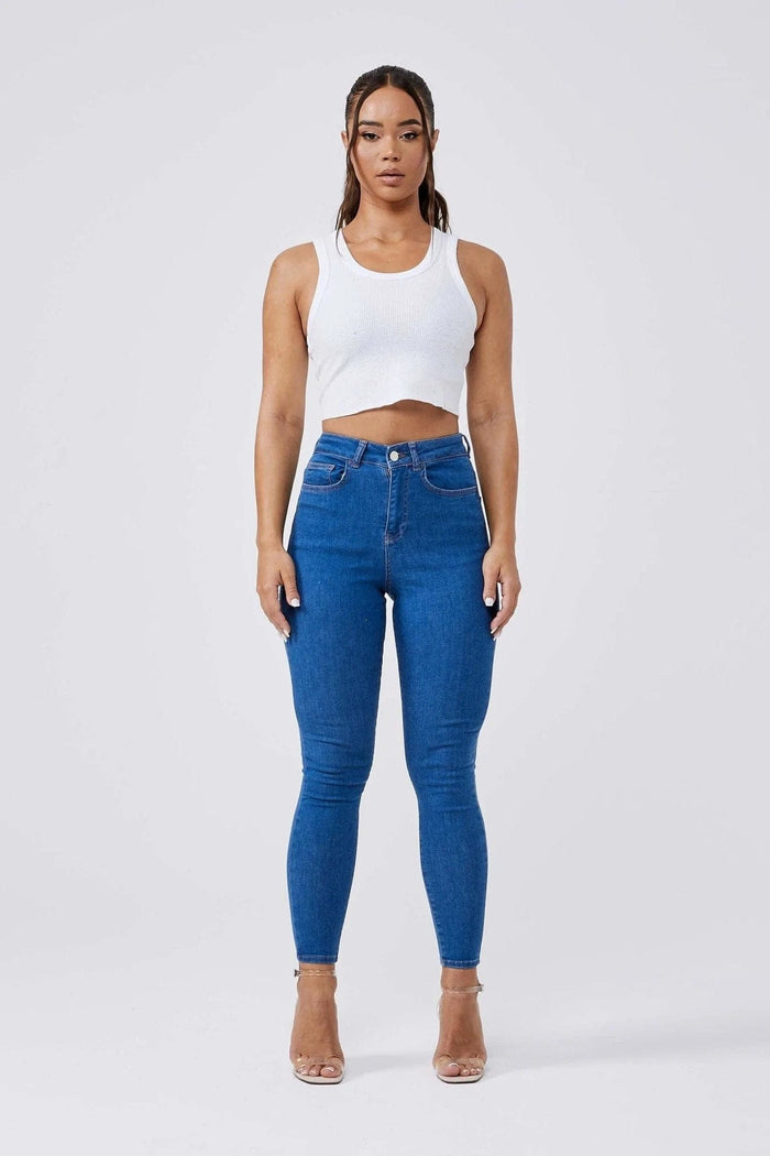 SKINNY JEANS - AZUURBLAUW