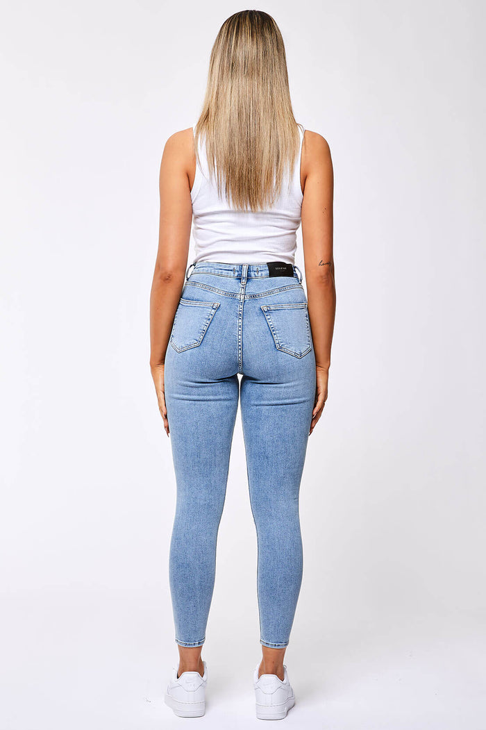 SKINNY JEANS - BLEEKBLAUW