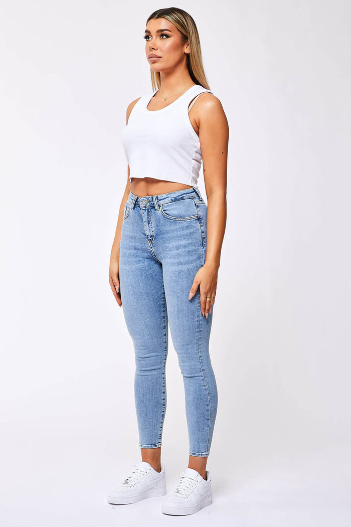 SKINNY JEANS - BLEEKBLAUW