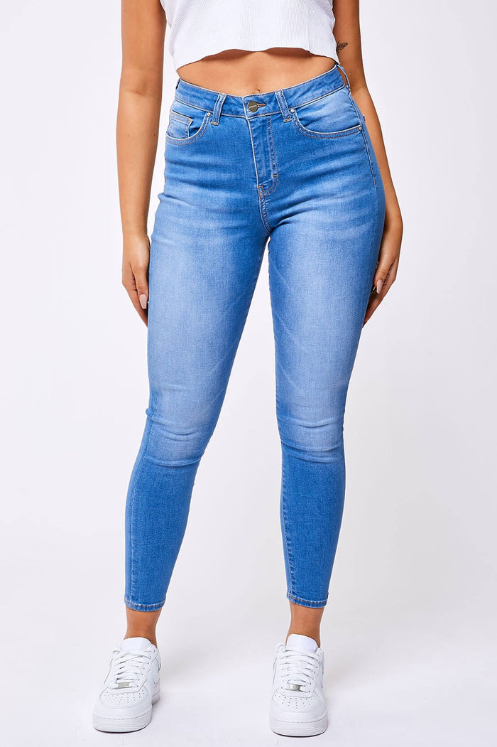 SKINNY JEANS-FUERTE LAVADO AQUA BLUE